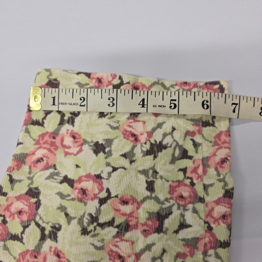 Vintage All Week Long Floral Corduroy Pants Women Size 10 High Waisted Rose - Picture 5 of 9